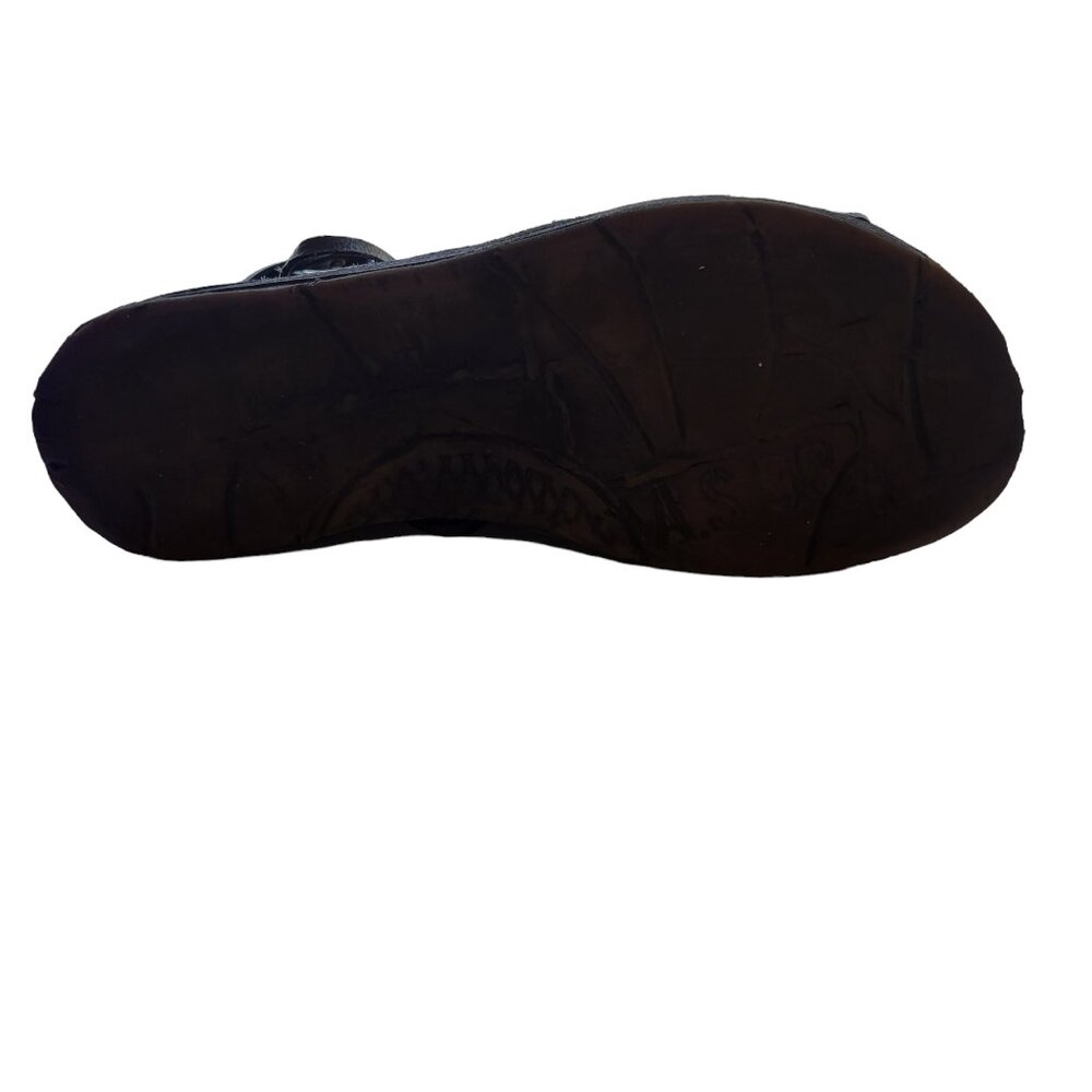 A.S.98 Black Leather Lace-Up High-Top Sandals - Picture 10 of 15